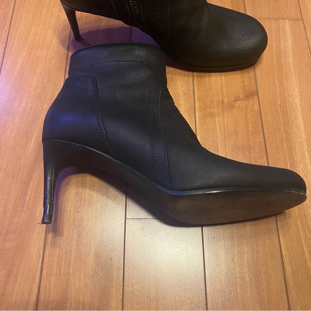 Rick Owens Suede Leather Moto Ankle Boots